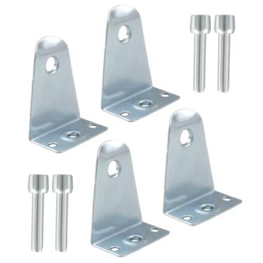 Imagem de Rierdge Suportes De Fixação Metal Com Pinos, 4 Peças 2" Para Persianas, Substituição Trilhos Inferiores Persianas Horizontais E Janela