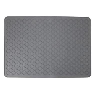 Imagem de Capa de fogão elétrico tapete de silicone protetor de cozinha multifuncional lavadora de bancada de cozinha secadora superfície de trabalho de trabalho 28 x 19,7 polegadas (Cinza)