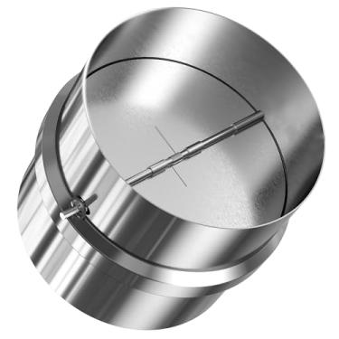 Imagem de Amortecedor de retrocesso de 15 cm, inserção de duto unidirecional com abas de alumínio acionadas por mola, Preventor de refluxo de fluxo de ar para ventilações HVAC, exaustores, exaustores e dutos de