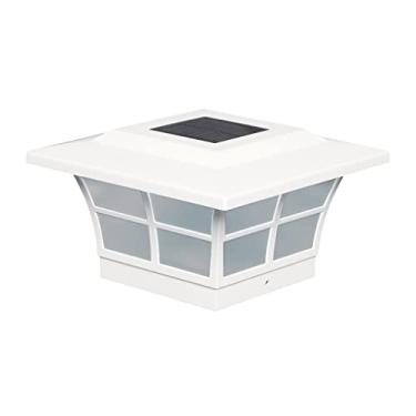 Imagem de Classy Caps Tampa solar PVC Prestige para postes de 12,7 x 12,7 cm, branca
