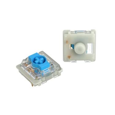 Imagem de GATERON Interruptores KS-33 RGB de perfil baixo 2.0, 3 pinos, pré-lubrificados de fábrica para teclado mecânico MX (azul, 110 peças)