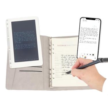 Imagem de VBESTLIFE Conjunto de Notebooks de Caneta Inteligente Digital, 360 ° Escrevendo o Reconhecimento de Texto Sync OCR Em Tempo Real, BT5.0, para Anotações de Aprendizagem Tomando Alunos do (Preto)