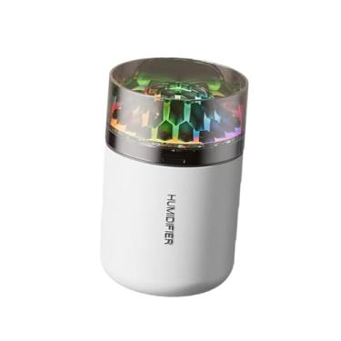 Imagem de IEUDNS Umidificador de ar silencioso compacto, umidificador de mesa pessoal com luz para quarto, carro, banheiro, estúdio, sala de estar, Branco