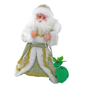 Imagem de rockible Brinquedo de Natal Papai Noel 30cm com Função de Cantar E Dançar para Mesa, Verde, Tamanho real