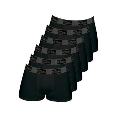Imagem de Kit com 6 Cuecas Boxer Zorba 717, Preto, GG