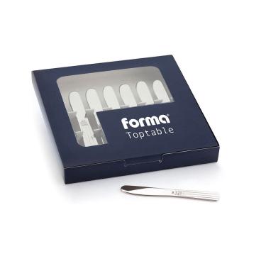 Imagem de Kit 6 Espátulas Patê Manteiga Cream Toptable Aço Inox Forma