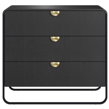 Imagem de Comoda 3 Gavetas Organica 90 Cm 28068 Artesano Nero Preto