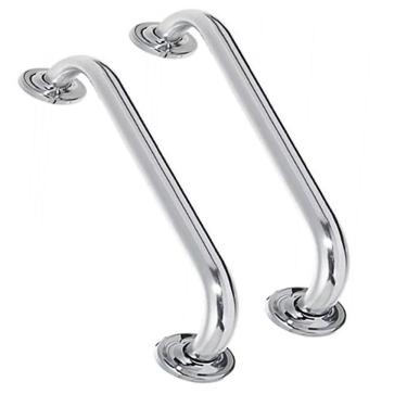 Imagem de Alça Apoio Barra Inox Kit 2 Uni 50Cm Acessibilidade Banheiro