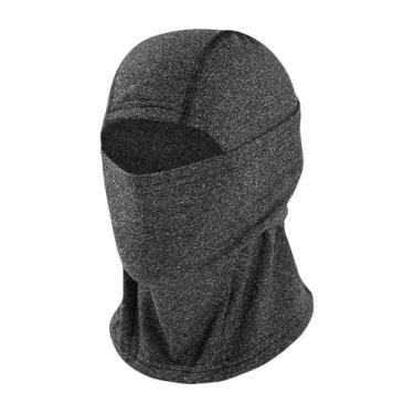 Imagem de ccHuDE Máscara facial infantil balaclava à prova de vento chapéu de inverno aquecedor de rosto e pescoço máscara de esqui balaclava capacete aquecedor de pescoço para meninos meninas cinza