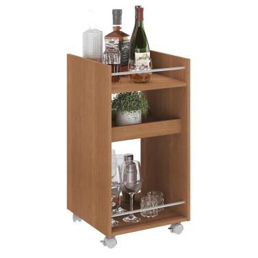 Imagem de Carrinho Bar 3 Prateleiras E Rodizios 74x40 Cm 4628 Arly Cinamomo