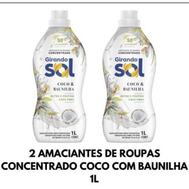 Imagem de Amaciante de Roupas Concentrado 1L -Girando Sol (Coco Baunilha Hipoale