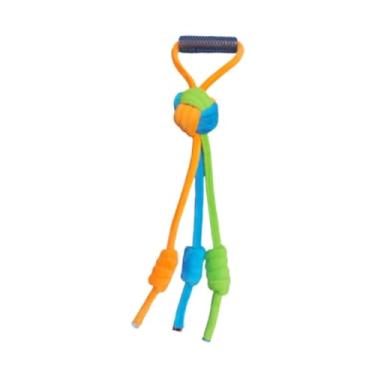 Imagem de WeiLaiKeQi Brinquedo de corda para cachorro, brinquedo de mastigar portátil para cães pequenos e médios, filhotes, cabo de reboque leve e interativo