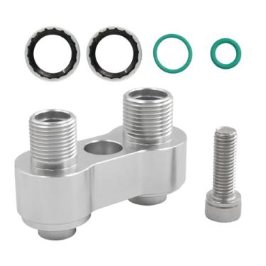 Imagem de Generic Ferramenta de ar condicionado a/C Conector rápido Adaptador para LS R4 Adaptador de veículo Acabamento polido Adaptador de compressor AC