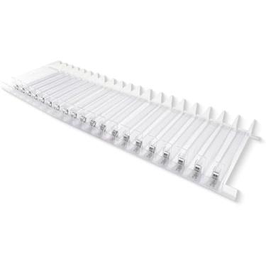 Imagem de NEXTLEVEL FIT Kit de empurrador de prateleira de gôndola com mola | 1,2 m, 30,5 cm de comprimento para produtos de 368 a 510 g | Rack de exibição automático de acrílico para lojas de conveniência