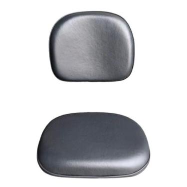 Imagem de Jogo Assento Encosto Secretaria Anatômica Cor Corano Preto - Sintonia 