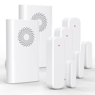 Imagem de Sensor de porta sem fio Chime AMHEY, alcance de 500 pés com 2 receptor