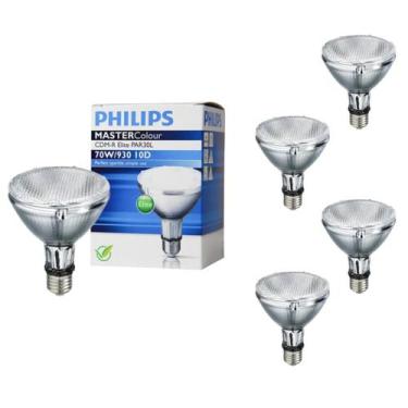 Imagem de 5 Lâmpada Vapor Metál 70w E27 3000k PAR30 Bivolt Philips