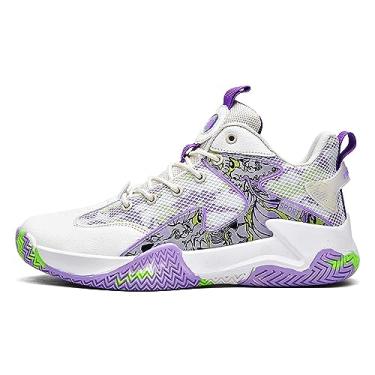 Imagem de Novetra Tênis de basquete antiderrapantes esportivos masculinos para treinamento(Beige,43 BR)