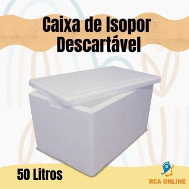 Imagem de 1 Caixa De Isopor 50 Litros Para Transporte De Alimentos - Mundi Eps