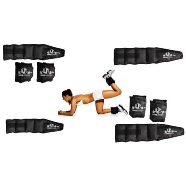 Imagem de Kit Cross Fit Funcional com 02 Pares de Caneleira Peso Tornozeleira 2kg + 3kg = Total de 10kg