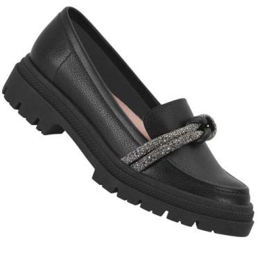 Imagem de Sapato Mocassim Loafer Moleca 5775.107 Feminino, Preto, 37