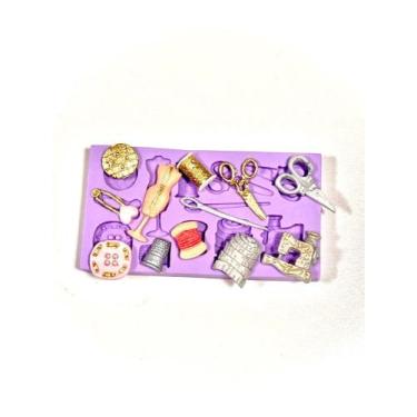 Imagem de Molde de silicone costura para decorar f77 - Confeitaria dos moldes