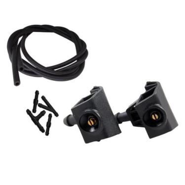 Imagem de Par Brucutu Esguicho Agua Parabrisa Nissan Tiida + Mangueira - Reposiç