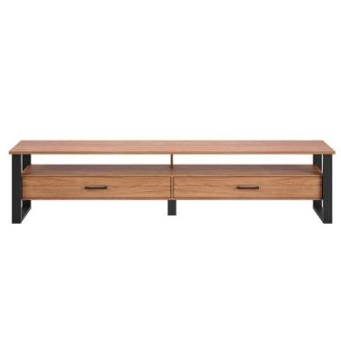 Imagem de Rack para TV Até 75 Polegadas 2 Gavetas 220cm Industrial Freijó/Preto 