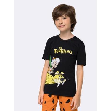 Imagem de Pijama Manga Curta Infantil Masculino Flintstones Bedrock Vibes - Vegg