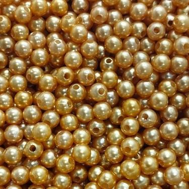Imagem de PÉROLA DE ABS LISA Nº 06 20G PEROLA 6 MM - LADEIRA BIJUTERIAS, CARAMEL