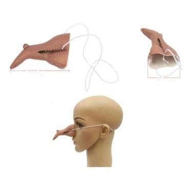 Imagem de Nariz De Bruxa Com Verruga Festa Cosplay Halloween - MODAMIX