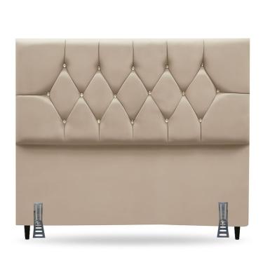 Imagem de Cabeceira Para Cama Solteiro 90 Cm Celina Com Frame Suede Bege