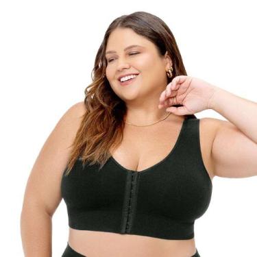 Imagem de Sutiã Fecho Frontal com Bojo Removível sem Costura Preto Zee Rucci, 50