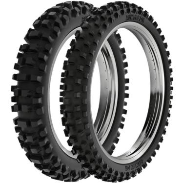 Imagem de Par Pneu 400-17 + 90/90-19 Sh31 Rinaldi Cross Bros Trilha