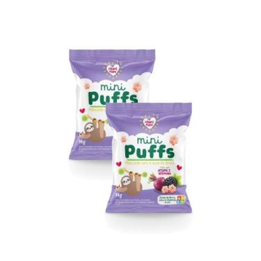 Imagem de Kit 2 Biscoito de Arroz Nhami Mami Mini Puffs Feito com Amora e Beterr