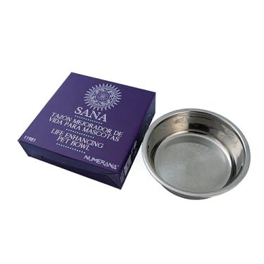 Imagem de Tigela para animais de estimação Numerana que melhora a vida com números Grabovoi e geometria sagrada, tigela de cura energética para animais de estimação, tigela de aço inoxidável para cães e gatos