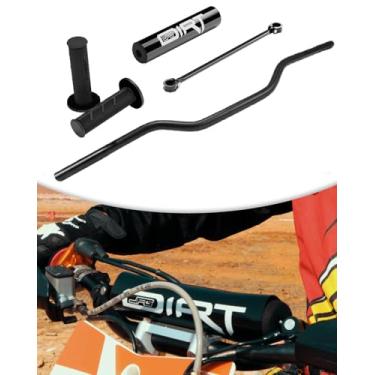 Imagem de JFG RACING Kit de guidão de motocicleta de 22 mm com barra transversal e almofada de peito e alças para a maioria das motas Dirt Pit Bike Motocross ATV off-road, preto
