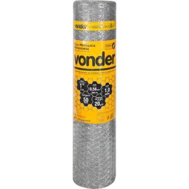 Imagem de Tela Metálica Pinteiro Hex Malha 1'' BWG24 1,0m 50m Vonder