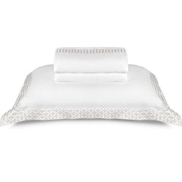 Imagem de Jogo De Cama King Size Carnegie Bege 300Fios Algodão Egípcio