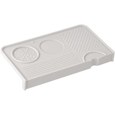 Imagem de Tapete de café expresso, tapete de silicone para adulteração de café, estação de adulteração de café expresso, almofada de adulteração de canto antiderrapante, organizador de adulteração de café para