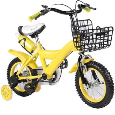 Imagem de Bicicleta Infantil Pequena De 12 Ih Para Meninas/meninos Bicicleta Infantil Com Roda Auxiliar, Yellow