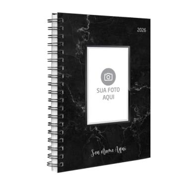 Imagem de Agenda 2026 Planner Semanal Personalizada Foto Moldura Mármore