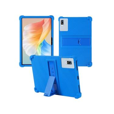 Imagem de Capa para tablet Oangcc A9 Android 13 de 10 polegadas, capa protetora de borracha leve à prova de choque, compatível com crianças, de silicone macio, ajustável, azul