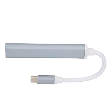 Imagem de Acouto USB C Hub 4 Em Alta Velocidade Patroce Portátil Leve para o Teclado do Teclado do da Impressora Tablet (Cinza)