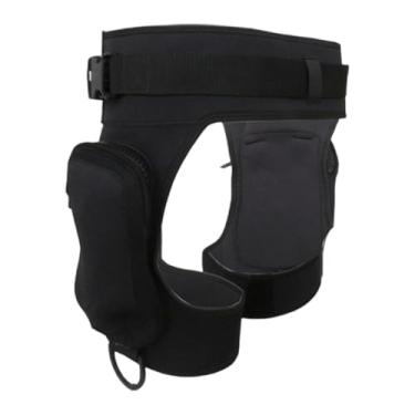 Imagem de menolana Shorts de mergulho preto com faixa ajustável na cintura, acessórios para roupa de mergulho, shorts de neoprene de 3 mm para canoagem, esportes