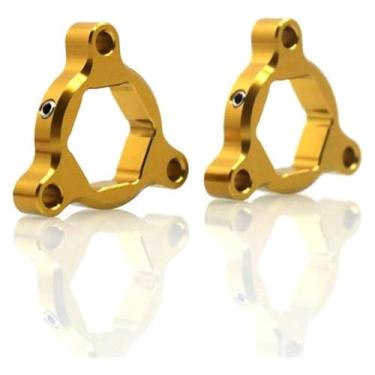 Imagem de BYYINGSUS Ajustadores de pré-carga de garfo de suspensão CNC de 22 mm para motocicleta compatível com CBR929RR CBR600RR CBR954RR RC51 CBR1000RR CBR 600RR 1000RR (dourado)