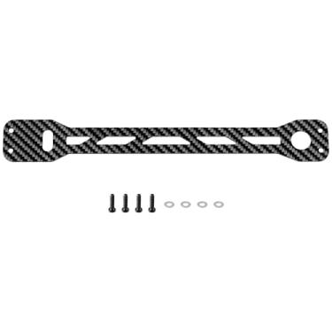 Imagem de MORFUM RC Carbon Fiber Battery Mount Plate Battery Retaining Mount Plate Battery Holder Strap Compatible with Tamiya TT02 1/10 RC On Road Touring Car Upgrade Parts