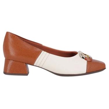 Imagem de Sapato Piccadilly 160105 Feminino Ocre/Off White casual