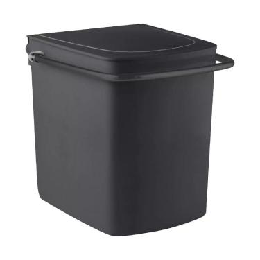 Imagem de Lixeira 24x29x25,5cm Alça Black -1180 - Cris-metal Lixeira 24x29x25,5cm Alca Curta Black 1180 Cris Metal