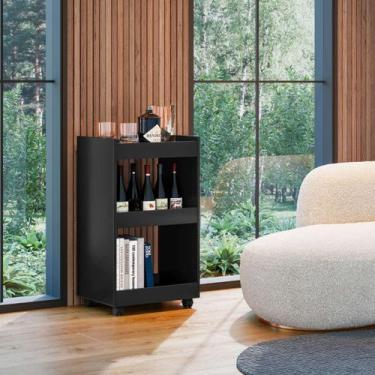 Imagem de Carrinho Auxiliar Multiuso Com Rodízios 2 Nichos 63cm Organizador Cozi